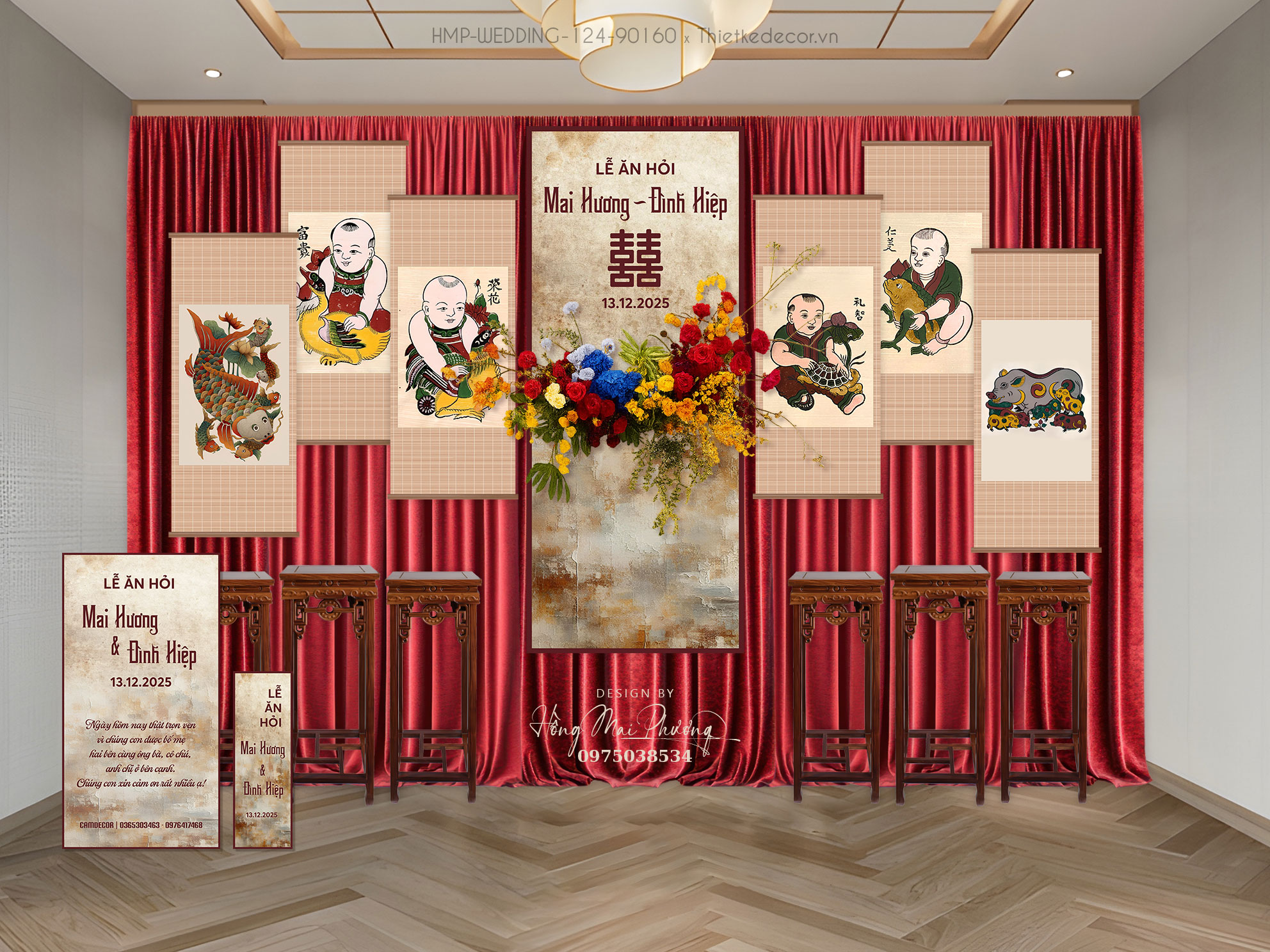 File thiết kế Gia tiên, trang trí tiệc cưới đẹp